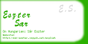 eszter sar business card