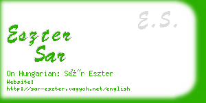 eszter sar business card